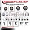 Service Caster 3.5'' Maroon Poly Swivel 1'' Expanding Stem Caster with Brake SCC-EX20S3514-PPUB-MRN-TLB-1 - alternate 2